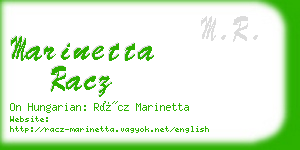 marinetta racz business card